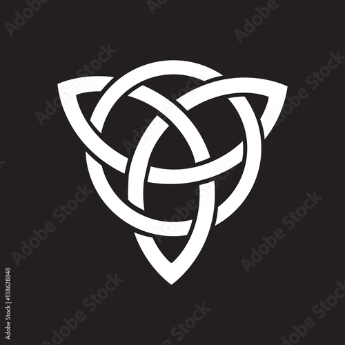 Flat icon in black and white celtic symbol 