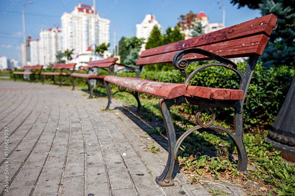 benches in the alley