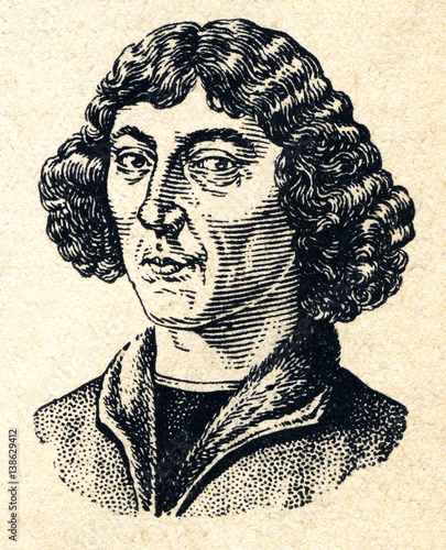 Photos Vintage retro drawing image portrait Copernicus