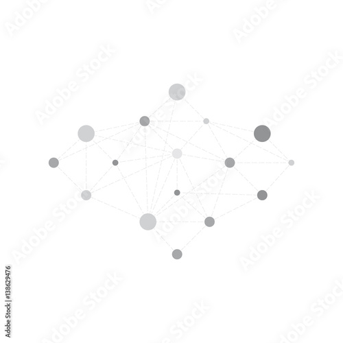 Abstract molecules structure. Medical and technology elements. Flat vector background EPS 10