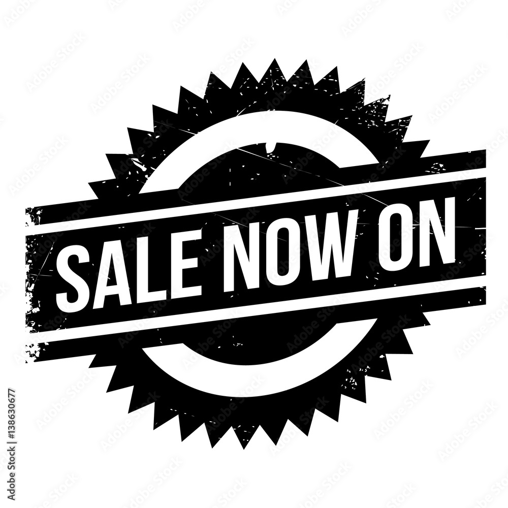 Sale Now On rubber stamp. Grunge design with dust scratches. Effects can be easily removed for a clean, crisp look. Color is easily changed. Sale Now On rubber stamp. Grunge design with dust scratches. Effects can be easily removed for a clean, crisp look. Color is easily changed.