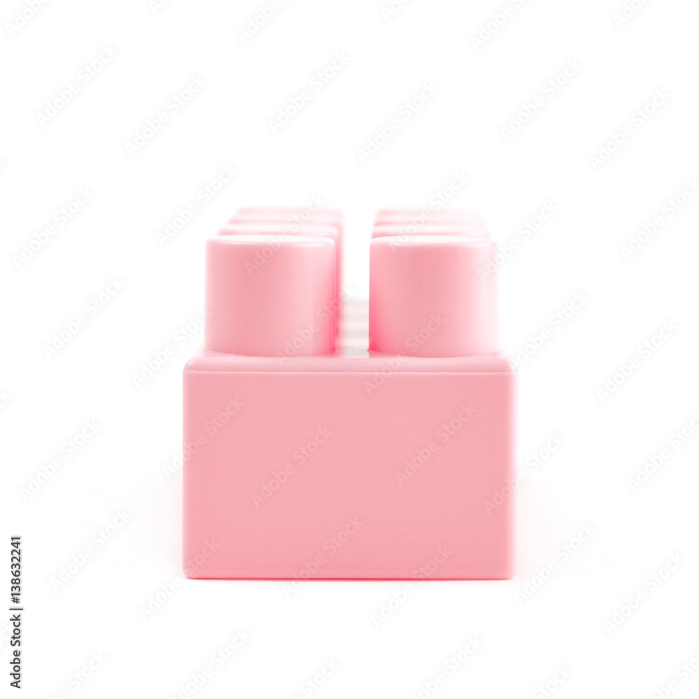 Single toy construction block isolated Single toy construction block isolated