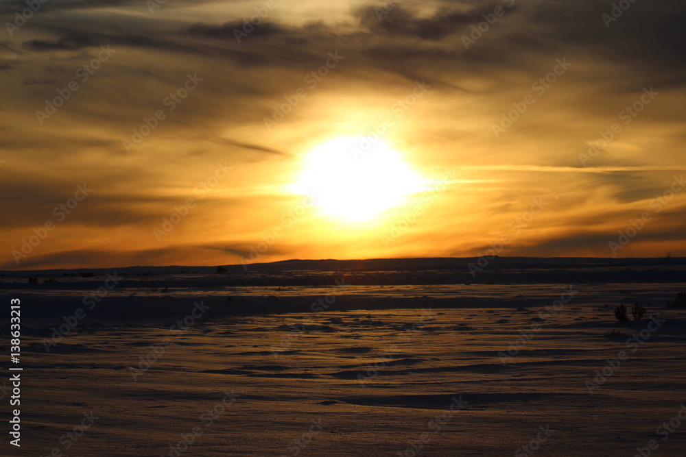 desert sunset winter
