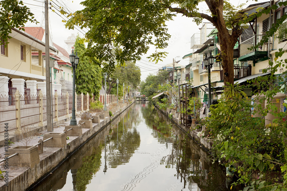Image of the water canals in Bangkok Thailand 