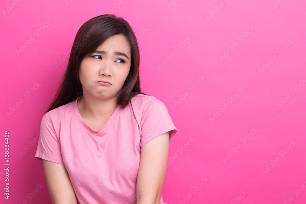 Crying woman on isolated background Crying woman on isolated background