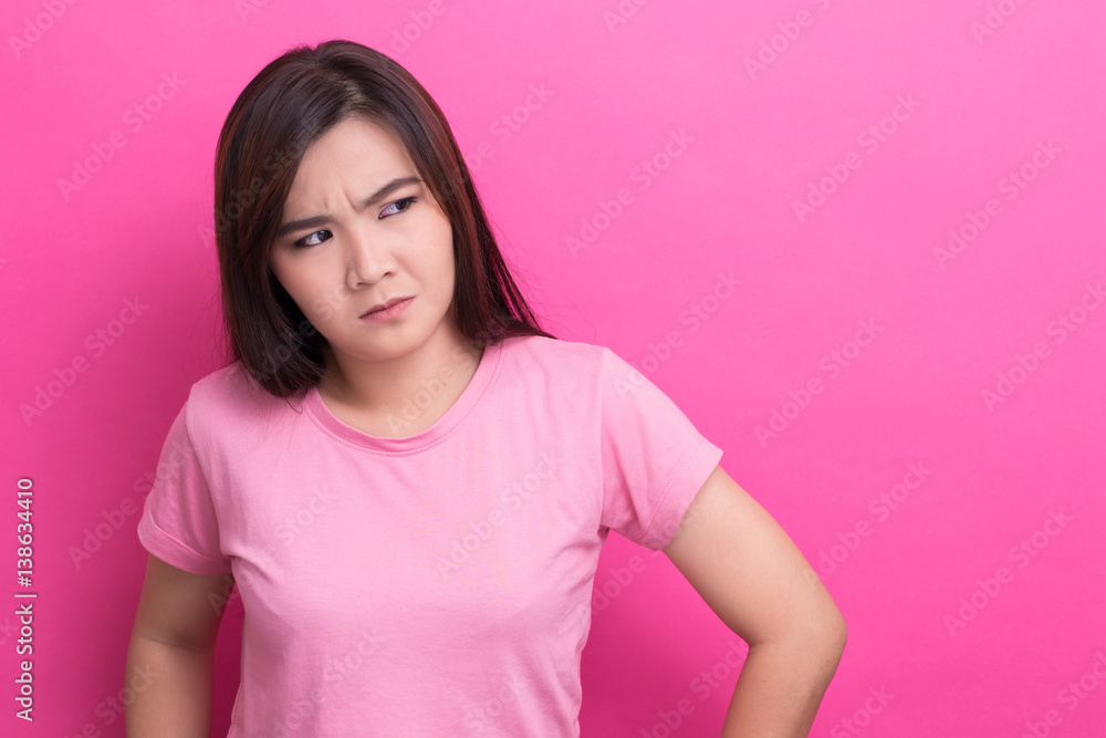 Angry woman on isolated background Angry woman on isolated background