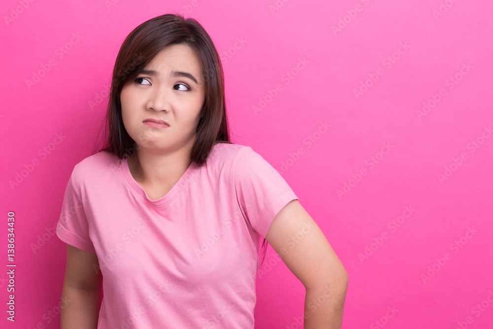 Angry woman on isolated background Angry woman on isolated background