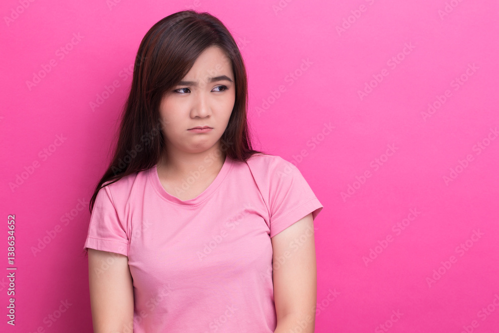 Crying woman on isolated background Crying woman on isolated background