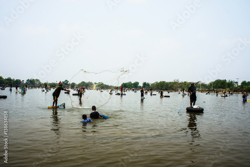 fishing on the beach
