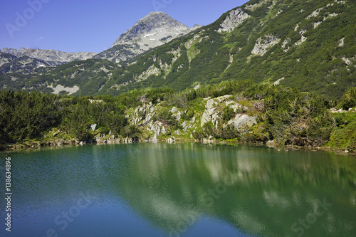 Amazing Landscape with The Eye Lake and Muratov Peak, Pirin Mountain, Bulgaria