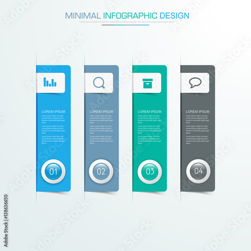 Infographic Elements with business icon on full color background  process or steps and options workflow diagrams,vector design element eps10 illustration