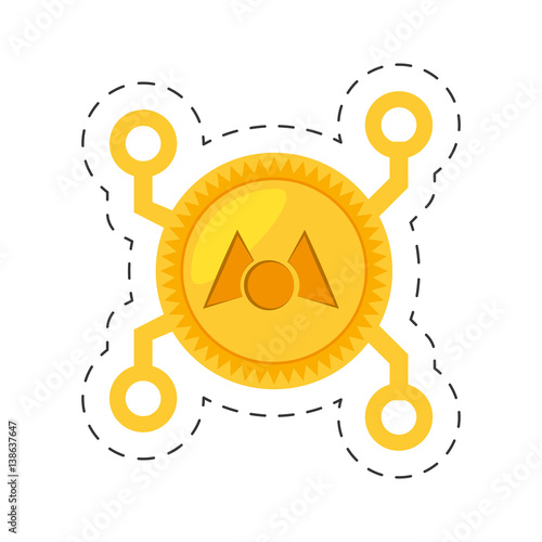 money mastercoin golden digital vector illustration eps 10