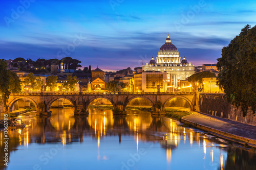Sunset at Saint Peter Basilica, Rome, Italy
