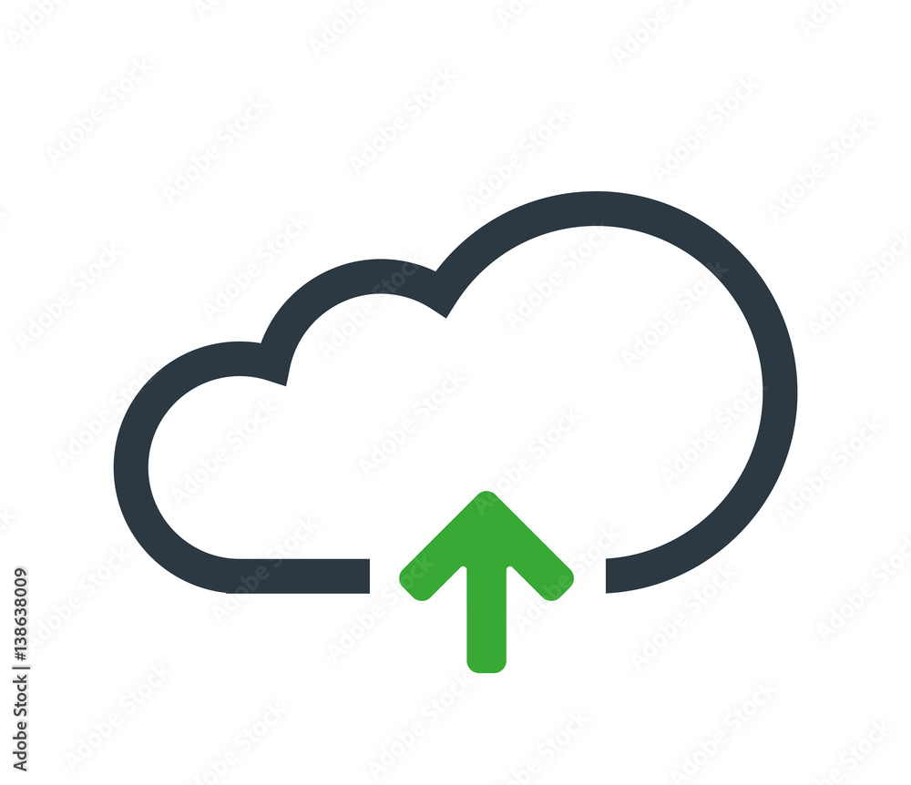 Cloud Computing with Upload Icon Cloud Computing with Upload Icon