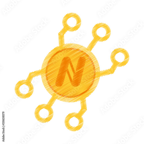 drawing namecoin web icon vector illustration eps 10