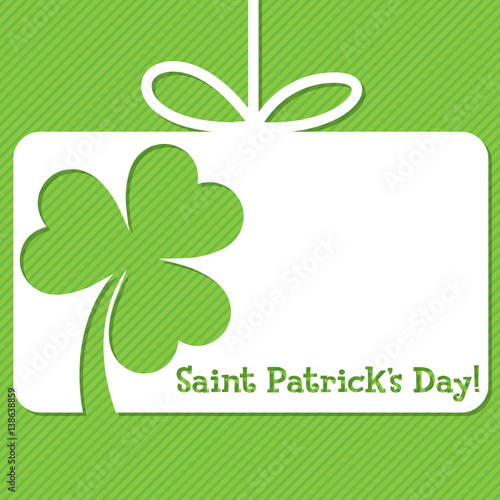 St. Patrick's Day tag in vector format.