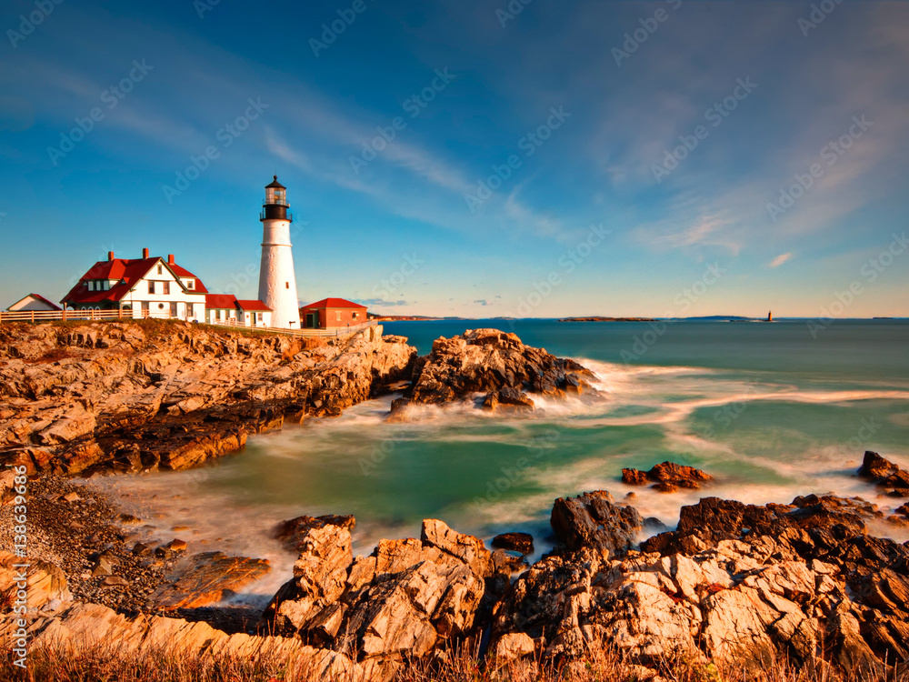 Portland Headlight Lighthouse Outside of Portland, Maine
