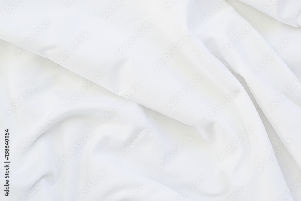 Close up of white bedding sheets with copy-space Close up of white bedding sheets with copy-space