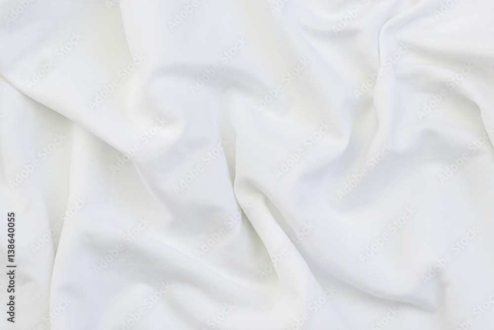 Close up of white bedding sheets with copy-space Close up of white bedding sheets with copy-space