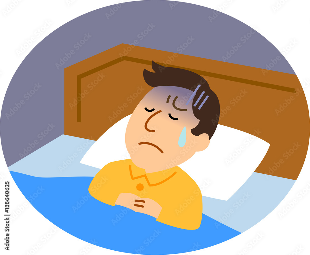 睡眠障害の男性 Stock イラスト Adobe Stock