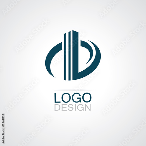 Round Building Abstract Logo Vector Stock Vector Adobe Stock