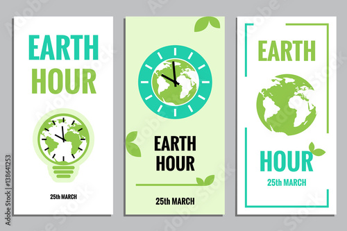 Vector Template of Earth Hour or Daylight Saving Time