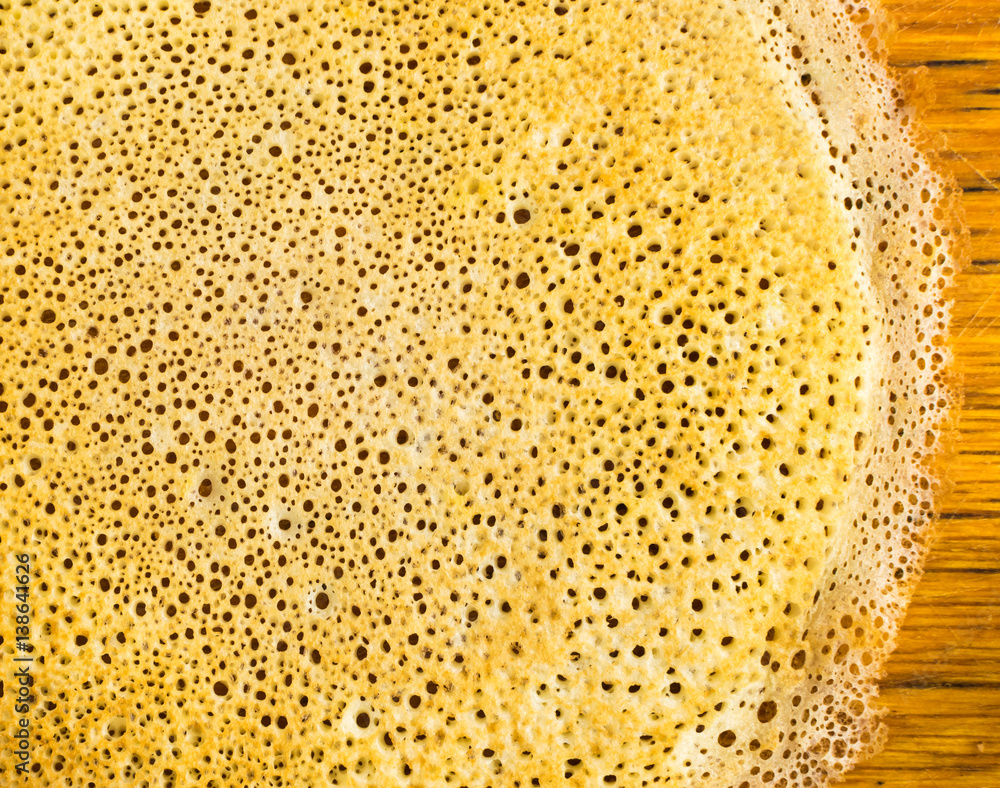 Thin Pancakes on a Wooden Background Top View Thin Pancakes on a Wooden Background Top View