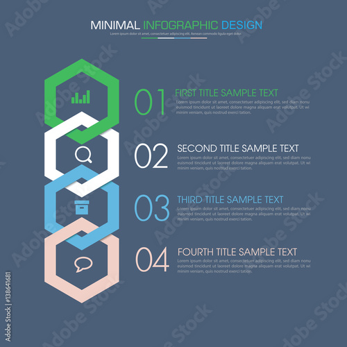Infographic Elements with business icon on full color background  process or steps and options workflow diagrams,vector design element eps10 illustration