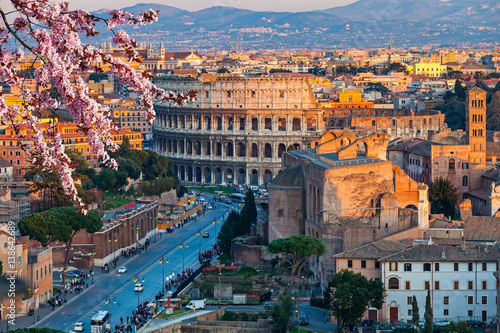 Fototapeta Naklejka Na Ścianę i Meble -  View on Colosseum in Rome, Italy