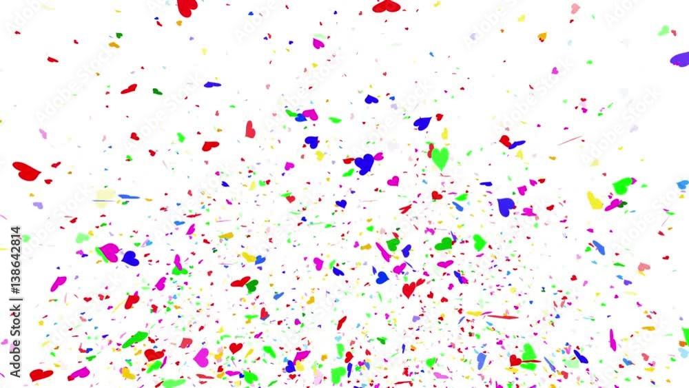 Colorful confetti Heart particles. Colorful confetti Heart particles.