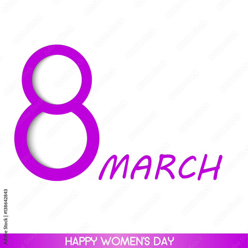 Obraz premium 8 march holiday card. Card for Women's day. Vector