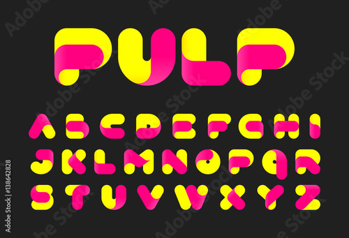 Stylised twisted pulp font 