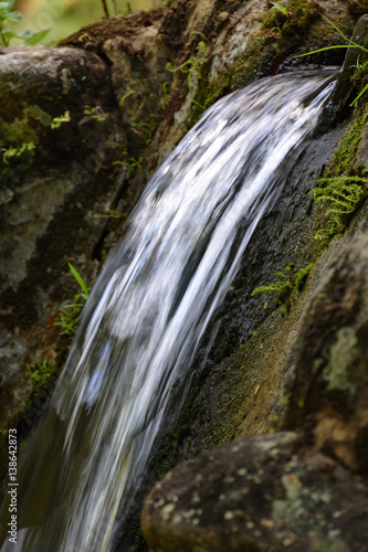 Fototapeta Naklejka Na Ścianę i Meble -  Small waterfall in tropical forest