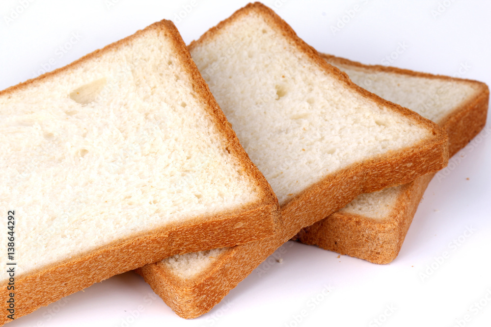 sliced bread isolated on white background sliced bread isolated on white background