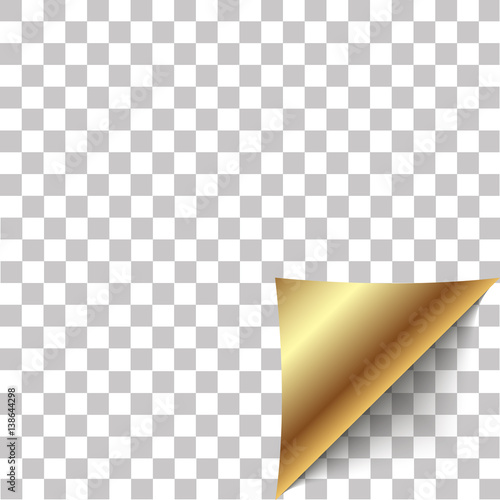 Paper corner peel. Blank sheet of folded sticky paper note. Vector illustration of sticker peel element for advertising message on transparent background.
