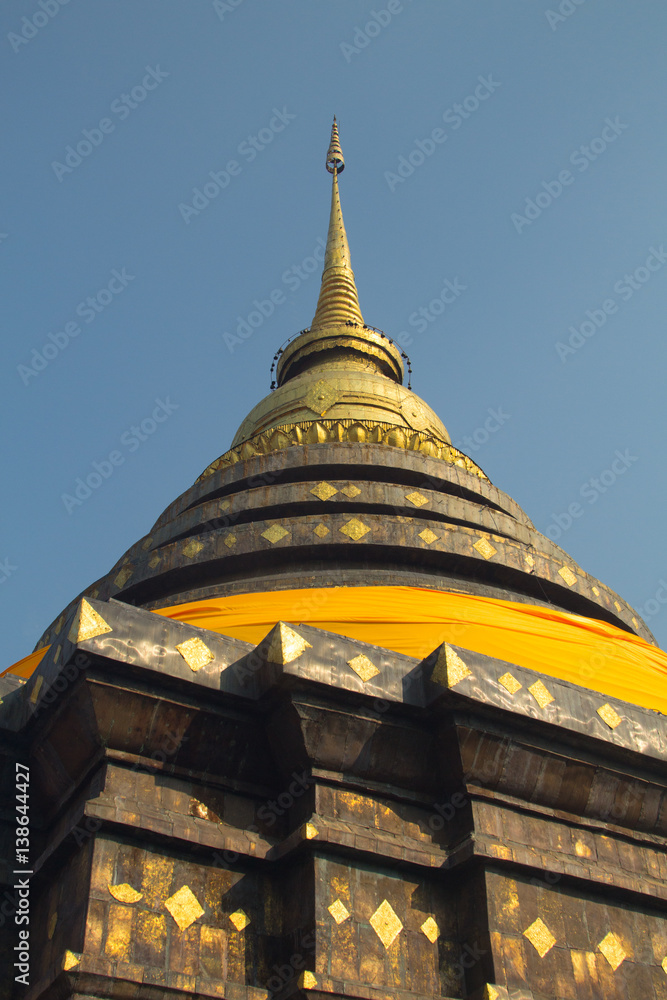 pagoda  at Wat pratartlumpangluang,Lumpang Thailand