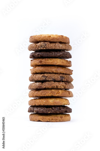 Canvas Print handmade assorted cookies , assorted cookies in white, assorted cookies in bowl