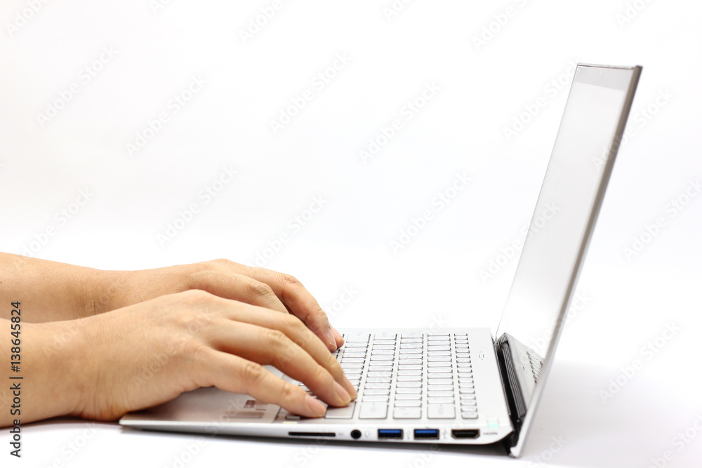 Notebook computer isolated on white background
Notebook computer isolated on white background