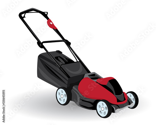 mower machine vector design