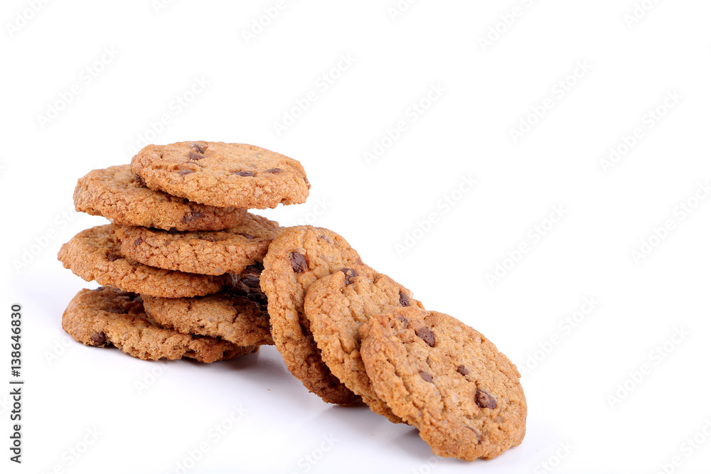 chocolate chip cookies on white chocolate chip cookies on white