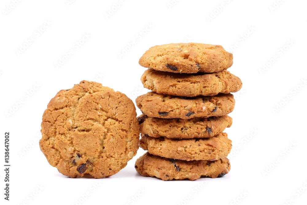 Cranberry cookie on white background Cranberry cookie on white background