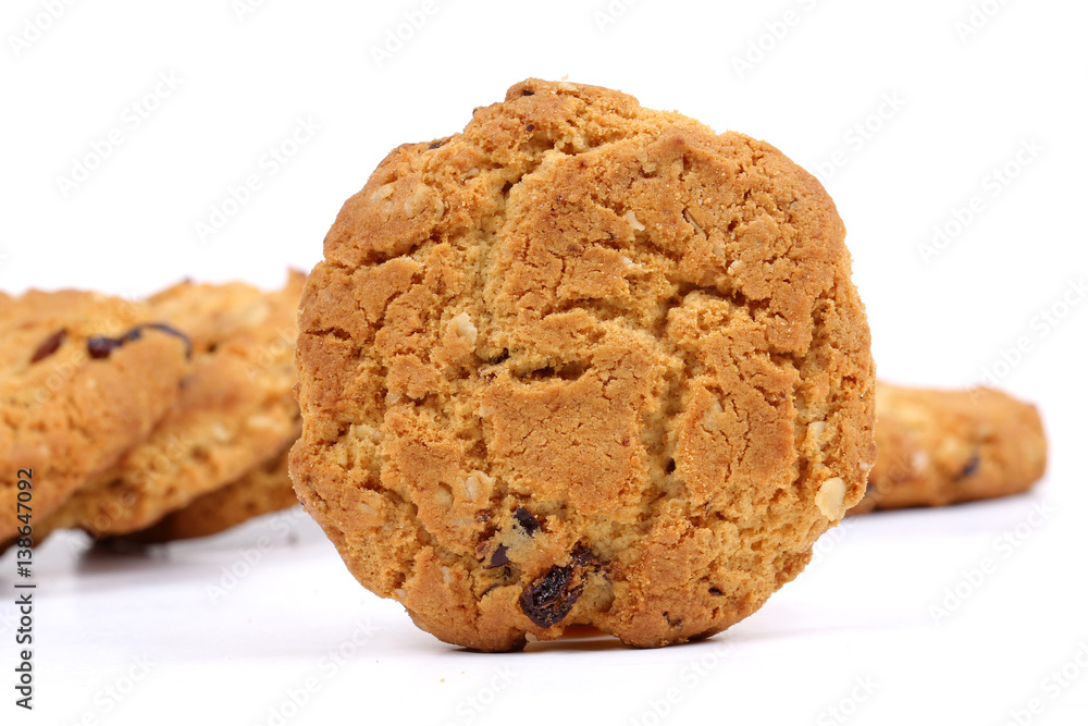 Cranberry cookie on white background Cranberry cookie on white background