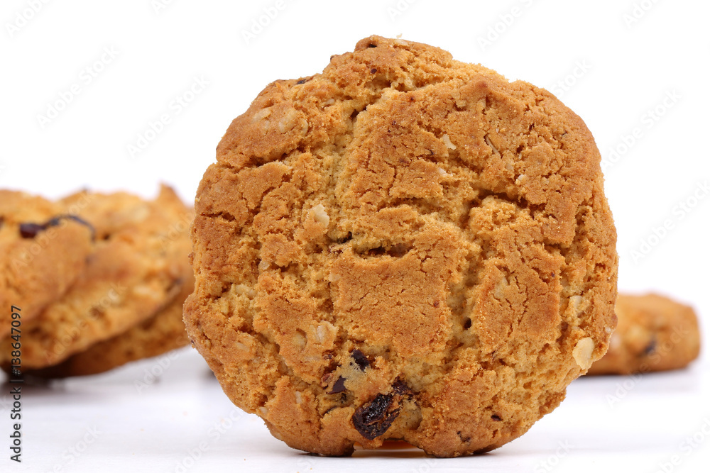 Cranberry cookie on white background Cranberry cookie on white background