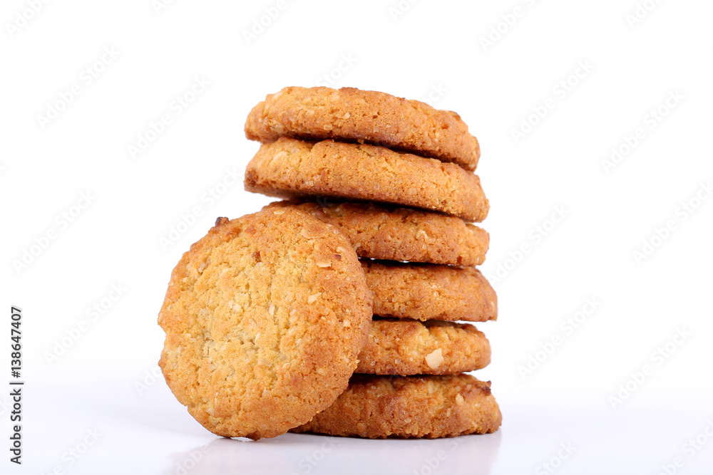 honey oatmeal cookies on white honey oatmeal cookies on white