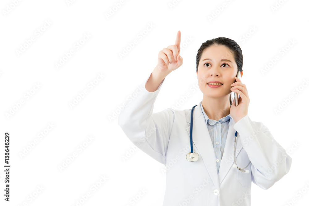 beautiful asian doctor using smartphone touch screen beautiful asian doctor using smartphone touch screen