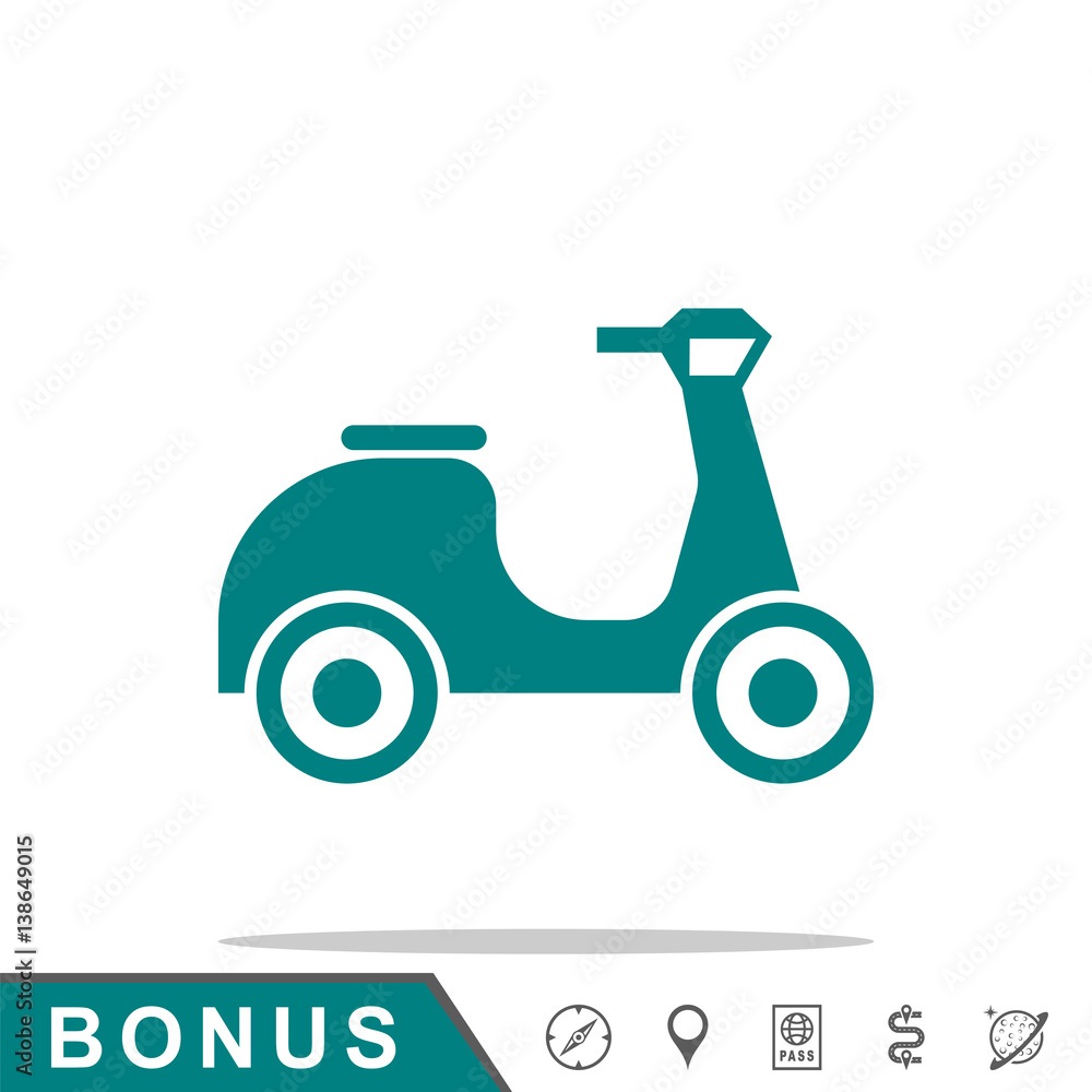 Fototapeta premium icon scooter profole