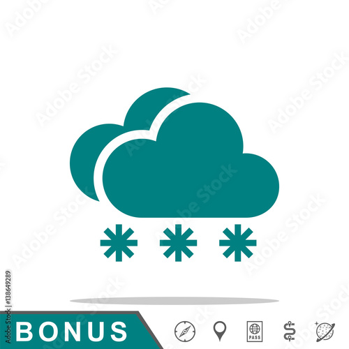 snow cloud meteo icon