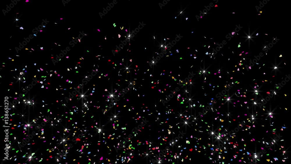 Colorful confetti Heart particles. Colorful confetti Heart particles.