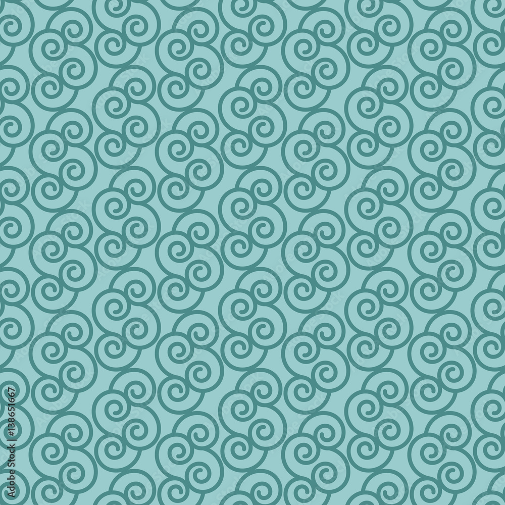 Blue pattern with linear swirls
