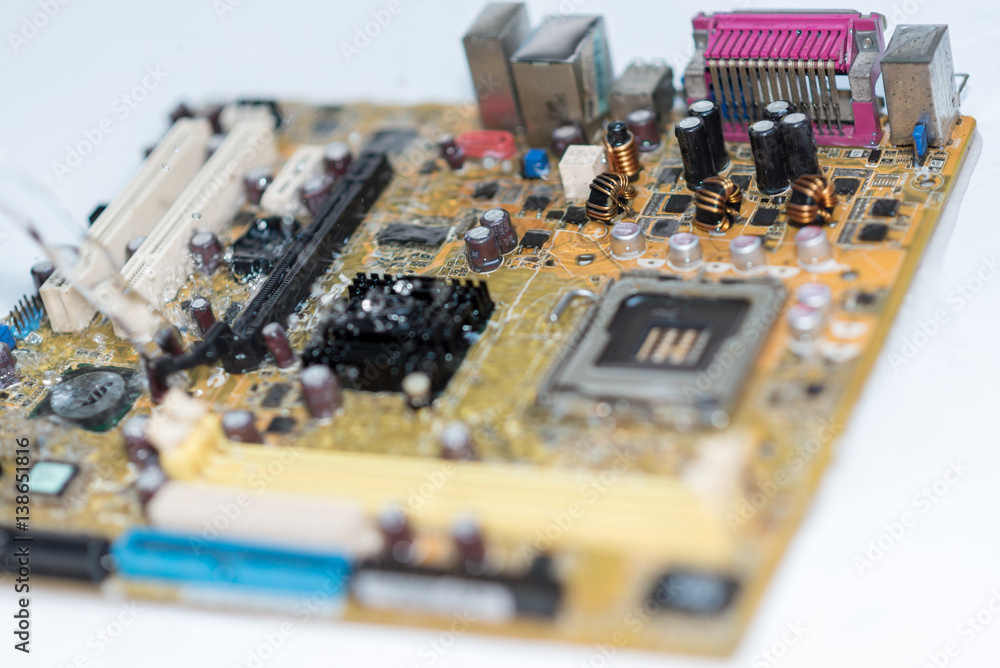 Obraz premium Main board computer motherboard cpu 